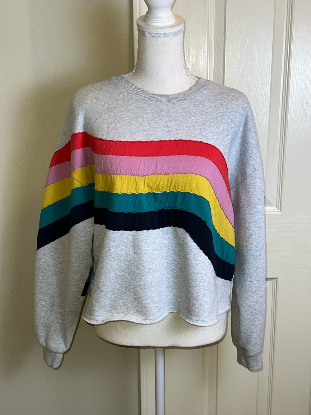 MARINE LAYER Summit Rainbow Waves Multicolored Sweatshirt (Slightly Flawed)